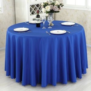 SG Specool® Solid-color Simple Round Tablecloth 160-300cm Dining Table Cover for Wedding Hotel Party