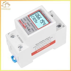 Digital Electricity Usage Monitor Din Rail 220V 230V Electrical Load Analyzer Super Energy Saving 50 60Hz for Home Or Business