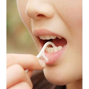 100pcs Disposable Dental Floss Toothpicks Floss Interdental Brush Teeth Stick