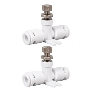2pcs 1/4 Inch Hose Reverse Osmosis Water Flow Regulator Speed Controller Waterflow Control Valves for Household Use