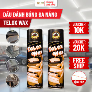 COMBO 2 CHAI Xịt Dưỡng Bóng Và Làm Sạch Nội Thất - TELOX WAX 550ml - Cải Tạo Da Đánh Bóng Và Làm Sạch Sâu