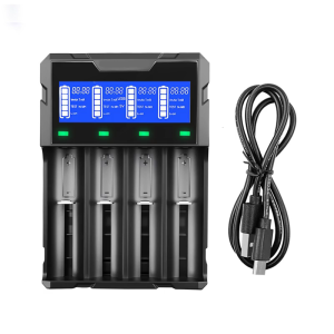 Lii K4 Multifunction Digital Charging With Auto Recognition USB Port For 18650 26650 26500 Rechargeable Batteries