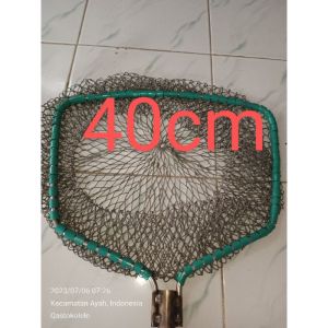 Serokan Ikan Stainless besar Lele Galatama Jaring Nilon Gagang Panjang Bisa Telescopic