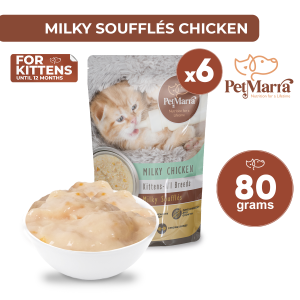 PetMarra Chicken Milky Souffles Kitten Wet Food Pouch 80g BUNDLE OF 6 kittens pet foods pets all breeds