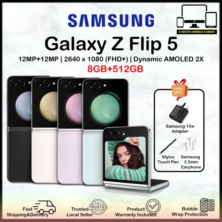 SAMSUNG Galaxy Z Flip 5 5G | Z Flip 3 5G | 8GB+256GB | 8GB+512GB | 12MP ...