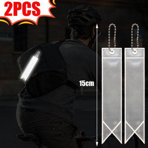 10PCS High Visibility Reflective Tag for School Bag Backpack Bike Keychain Safety Warning Pendant PVC Night Running Walking Reflector