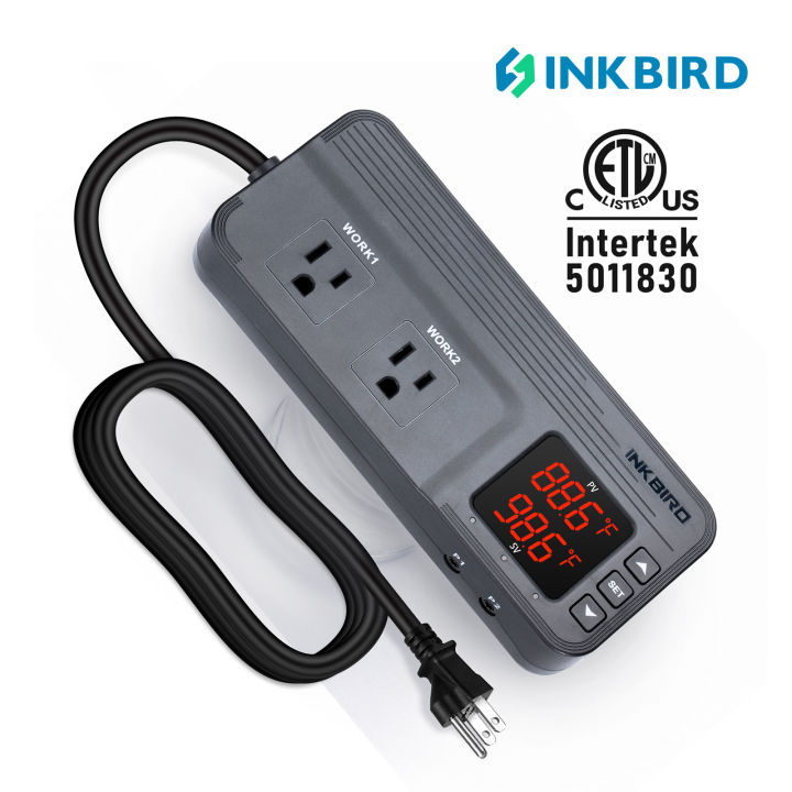 Inkbird ITC608T Prewired Temperature & Humidity Controller AC Dual