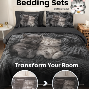 Pet Bedding Sets Realistic Digital Printed Four Piece
