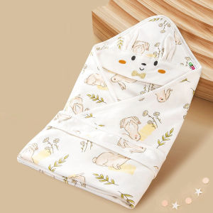 Receiving Blanket for Newborn Cotton Baby Blanket/Swaddle/Quilt Class A Jackrabbit Wrapper 90x90cm(35x35inch)