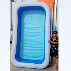 สระน้ำเป่าลม 3 เมตร 3 ชั้น ขนาด: 300 x 175 x 55 (ยาว 3.ม. กว้าง1.75ม. สูง55ซม.)