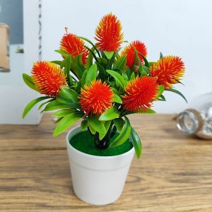 Azgalery PBP61 / Tanaman Hias Plastik Pot Bunga Kembang Ornamen Hiasan Dekorasi Ruangan Indoor Rumah Artificial Flower Pajangan / COD
