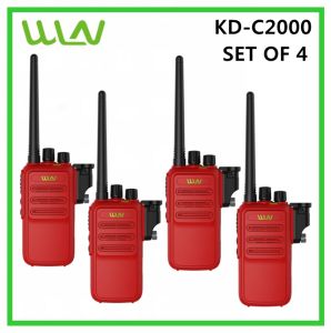 WLN KD-C2000 5W UHF 400-470MHz Professional Two Way Waterproof Radio with Detachable Flashlight-SET OF 4