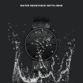 Jam Tangan Pria Sangat tipis Hannah Martin 100% Original korea fashion Cowok kado ulang tahun Jam anti air Quartz laki laki Arloji Tahan Air murah cowo tangan simple Men Watch Stainless steel mesh belt COD. 