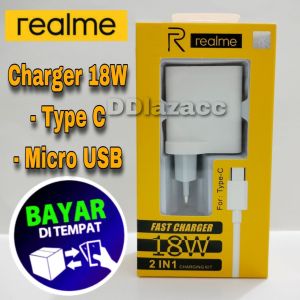 Charger Casan Carger Cas Untuk Realme 8 5G 6i 7i 8i C17 C25 C25S C35 Narzo 20 30A 50A PRIME 18W Fast Charging Tipe TYPE C