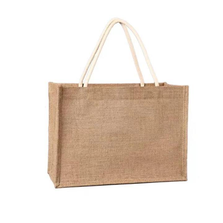Eco Friendly Abaca Tote Bag Burlap Jute Bag Shoulder Bag Plain Design DIY