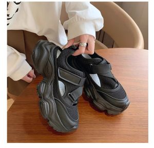 Comfortable One-foot Cut-out Casual Shoes Summer New Versatile Platform Sports Sandals Breathable Dad Shoes Tide