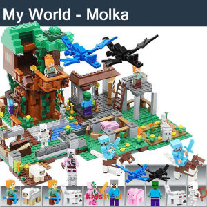 มีไฟ ของเล่นตัวต่อ ตัวต่อมายคราฟ Minecraft บ้านมายคราฟ บล็อกตัวต่อ หมู่บ้านมายคราฟ ของเล่นสำหรับเด็ก