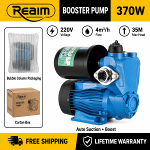 REAIM Jetmatic Automatic Water Booster Pump 370W/600W High Pressure Electric Water Pump Motor for Home Shower Faucet and Water Tank