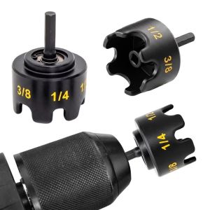 DIVATEN Multipurpose Nut Remover Tool Impact Drill Compatible 1/4 Inch 3/8 Inch 1/2 Inch Bolt Extractor Tool Convenient Removal Extractor Design Nut-Zipper Drill Attachment For Impact Drills