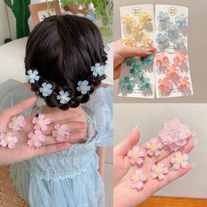 5pcs Set Hair Clips for Kids Korean Fashion Cute Flower Baby Hair Clip Girls Small Mini Hair Pin Hair Accessories