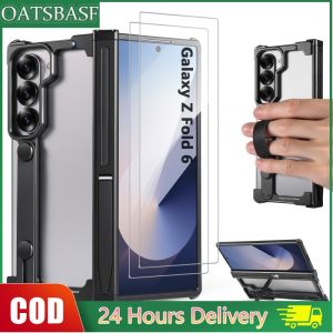 Oatsbasf Minimalist Phone Case for Samsung Galaxy Z Fold 7 / Z Fold 6 Case with Stand Secure Grip Shockproof Drop Protection Phone Cover