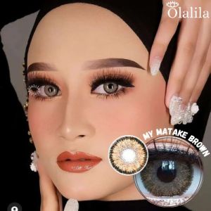Softlens MATAKE Warna BROWN 14.5mm Normal Beda Minus
