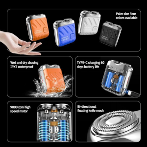 💖Shave Quickly Cleanly and Steadily💖Rotary Double-Ring Electric Shaver Razor New Mens Electric Shaver Home Car Rechargeable Shaver