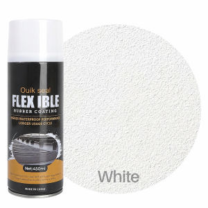 Flexible Rubber Coating Waterproof Repair Spray - Strong Sealing Leak Repair - Black White Silver - Net 450ml