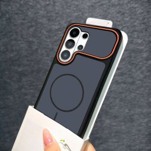 Luxury Silicone Magne Camera Protection Case For Samsung Galaxy S26 S25 S24 S23 Plus Ultra Wireless Charging Bumper Cover