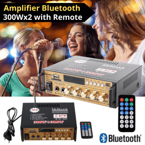 MEGA Taffware Amplifier salon speaker Bluetooth karaoke rumahan HiFi 300Wx2 with Remote Control -