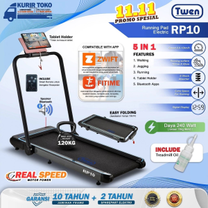 TWEN RP10 Treadmill Listrik Treadmill Portable Treadmill Walking Pad Treadmill Running Pad Treadmill Multifungsi Treadmill Lipat Alat Olahraga