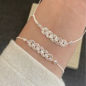 Lắc Tay Đồng Tiền Bạc May Mắn Lấp Lánh Nữ Tính Dịu Dàng VTDONGXUBAC14