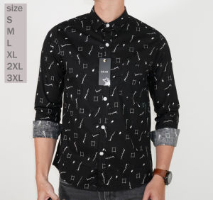 Ams Pro Hem Pria kemeja lengan panjang pria kemeja kerja kemeja casual kemeja pria kemeja motif PJ-017