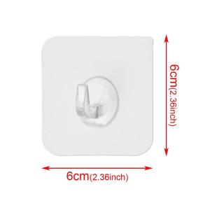 30Pcs Transparent Self Adhesive Hooks - Nail-Free Door Wall Storage Holder - Universal Space Saving Organizer Hooks Hanger - Wall Mounted Simple Hooks For Bathroom Kitchen