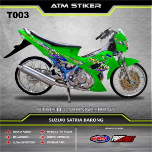 Stiker striping variasi satria fu barong transparant hologram