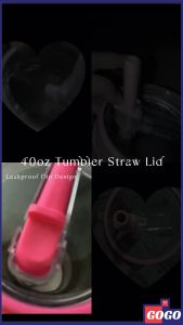 Replacement Straw Lid For 40oz Tumbler Leakproof Flip Top Cup Cover With Reusable Straw