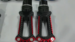 Aluminum Motorcycle Rear Foot Pegs Ergonomic Non Slip Design Footrests Strong Suport for Passenger Comfort & Safety