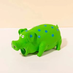 OURTOUR Grunt Pig Dog Squeaky Toy Durable with Sound Squeaker Dogs Squeeze Toy Creative Self Play Latex Dog Chew Toys Pets Playing