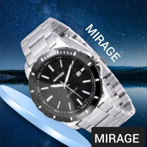 TOP MEWAH ELEGAN Jam tangan pria anti air / jam tangan MIRAGE Original tali rantai stainles