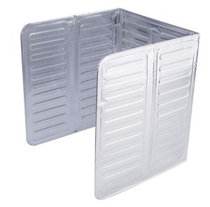 แผ่นอลูมิเนียมบังลม กันน้ำมันกระเด็น แผ่นกันน้ำมันกระเด็น ( สีเงิน ) ที่กันน้ำมันกระเด็น แผ่นบังลม