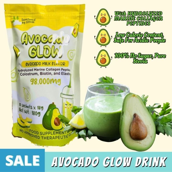 SUPER SALE Avocado Glow Milk Flavor Beauty Drink With Safe