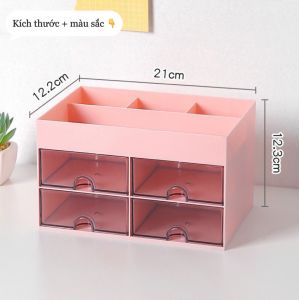 Tủ đựng phụ kiện cắm bút xinh trang trí để bàn học sinh hộp vuông 8 ngăn mini đa năng đẹp rẻ cute