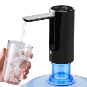KLICKKRATE Foldable Automatic Water USB Rechargeable 3-speed Adjustment Water Dispenser Protable Digital Display Water Bottle Dispenser Pump Household