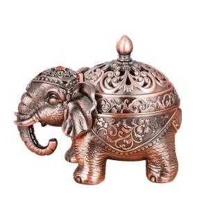 Decorative Elephant Backflow Incense Holder Home Incense for Burner Metal Incense Holder Auspicious Elephant Design Gi