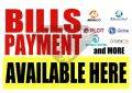 Laminated Signage - We Accept Gcash Payment Bills Payment GCASH Rates Cash In Cash Out Load Available Here Sign. 