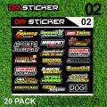 Sticker Kata-Kata Pack Jumlah 20 Sticker Pack Logo, Kata Plus Laminasi. 