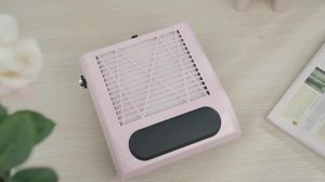 80W Electric Nail Dust Collector Vacuum Cleaner 2 Levels Adjustable Speed Nails Art Salon Tool with Strainer Mesh Portable