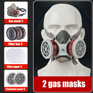 [3m mask 100% Breathable] gas mask 6502-7 in 1 Filter 99% of harmful gases spray paint/formaldehyde/dust/poison topeng gas beracun gas paint mask dust mask respirator mask