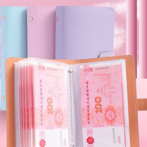 MEMGOUO PU 100 Envelopes Money Saving Challeng Save Money Large Capacity Mini Binder Savings Challenge Funny Waterproof Savings Challenges Book Lovers