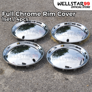 Full Chrome Wheel Rim Cover 12/13/14/15 inch Size 1set/4pcs